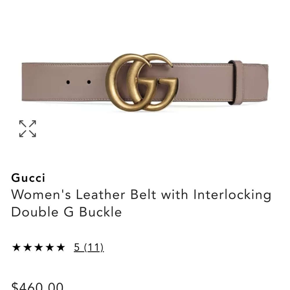 Dusty rose pink gucci belt